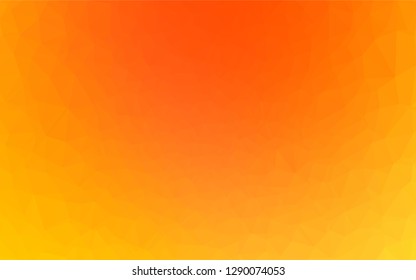 Light Yellow, Orange vector hexagon mosaic texture. Glitter abstract illustration with an elegant design. Brand new design for your business.