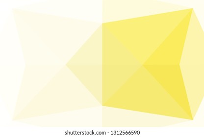 Light Yellow, Orange vector hexagon mosaic template. Geometric illustration in Origami style with gradient.  The elegant pattern can be used as part of a brand book.