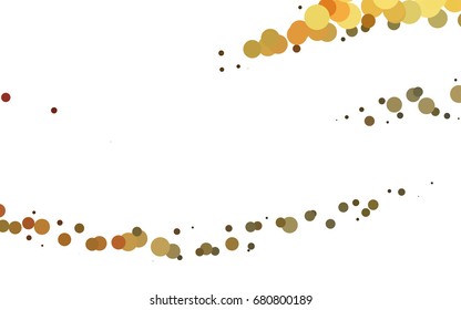 Light Yellow, Orange vector illustration which consist of circles. Dotted gradient design for your business. Creative geometric background in halftone style with colored spots.
