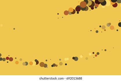 Light Yellow, Orange vector illustration which consist of circles. Dotted gradient design for your business. Creative geometric background in halftone style with colored spots.