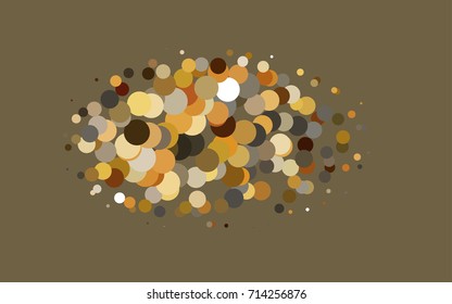 Light Yellow, Orange vector illustration which consist of circles. Dotted gradient design for your business. Creative geometric background in halftone style with colored spots.