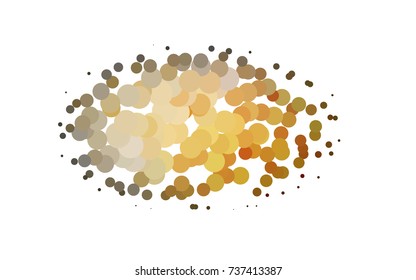 Light Yellow, Orange vector illustration which consist of circles. Dotted gradient design for your business. Creative geometric background in halftone style with colored spots.