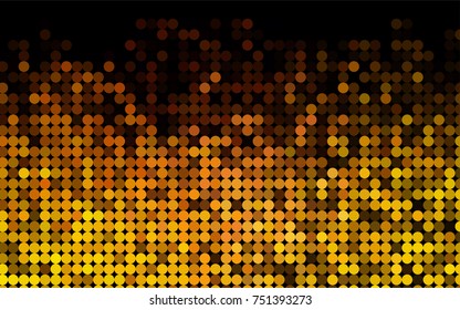 Light Yellow, Orange vector illustration which consist of circles. Dotted gradient design for your business. Creative geometric background in halftone style with colored spots.