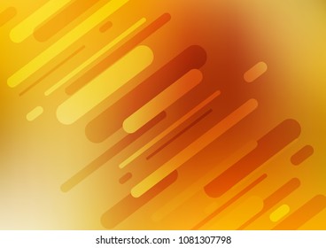 Light Yellow, Orange vector indian curved texture. Geometric doodle illustration in Origami style with gradient. The best blurred design for your business.