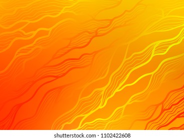 Light Yellow, Orange vector indian curved template. Blurred decorative design in Indian style with Zen tangles. A completely new design for your business.
