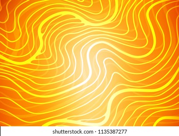 Light Yellow, Orange vector indian curved pattern. Ethnic elegant natural pattern with gradient. Brand-new design for your business.