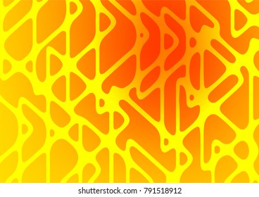 Light Yellow, Orange vector indian curved template. Geometric doodle illustration in Origami style with gradient. The doodle design can be used for your web site.