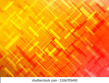 Light Yellow, Orange vector layout with flat lines. Lines on blurred abstract background with gradient. The pattern can be used as ads, poster, banner for commercial.
