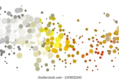 Light Yellow, Orange vector layout with circle spots. Modern abstract illustration with colorful water drops. Template for your brand book.