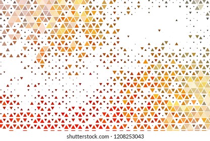 Light Yellow, Orange vector layout with lines, triangles. Abstract gradient illustration with triangles. Template for wallpapers.