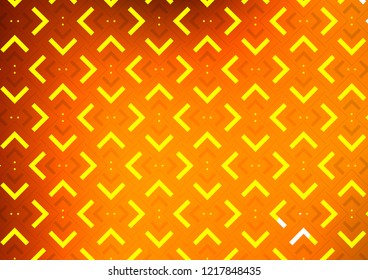 Light Yellow, Orange vector layout with flat lines. Shining colored illustration with narrow lines. The template can be used as a background.