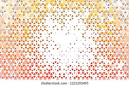 Light Yellow, Orange vector layout with lines, triangles. Decorative design in abstract style with triangles. Pattern for busines ad, booklets, leaflets