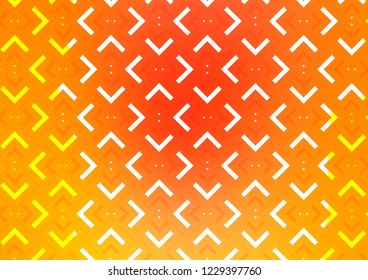 Light Yellow, Orange vector layout with flat lines. Glitter abstract illustration with colored sticks. Best design for your ad, poster, banner.