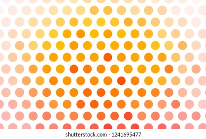 Light Yellow, Orange vector layout with circle shapes. Abstract illustration with colored bubbles in nature style. Pattern of water, rain drops.