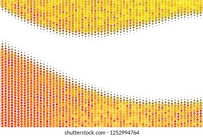 Light Yellow, Orange vector layout with circle shapes. Blurred decorative design in abstract style with bubbles. Pattern for beautiful websites.