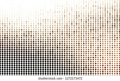 Light Yellow, Orange vector layout with circle shapes. Blurred decorative design in abstract style with bubbles. Pattern of water, rain drops.
