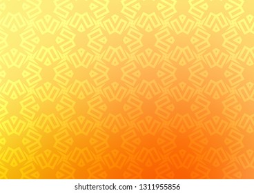 Light Yellow, Orange vector layout with lines, rectangles. Illustration with set of colorful triangles, squares. Pattern for commercials.