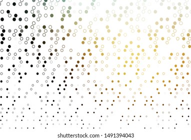 Light Yellow, Orange vector layout with circle shapes. Abstract illustration with colored bubbles in nature style. Design for business adverts.