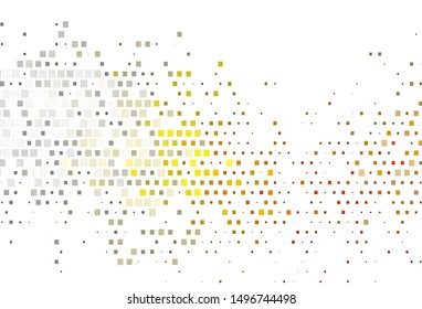 Light Yellow, Orange vector layout with lines, rectangles. Beautiful illustration with rectangles and squares. Best design for your ad, poster, banner.
