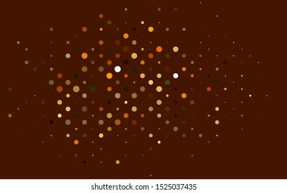 Light Yellow, Orange vector layout with circle shapes. Glitter abstract illustration with blurred drops of rain. Template for your brand book.