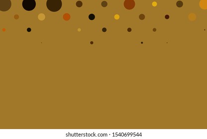 Light Yellow, Orange vector layout with circle shapes. Blurred decorative design in abstract style with bubbles. Pattern for beautiful websites.