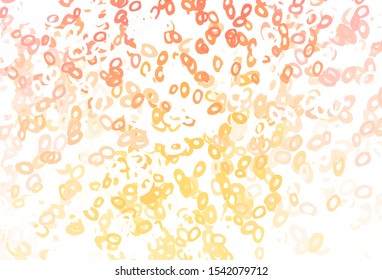Light Yellow, Orange vector layout with circle shapes. Modern abstract illustration with colorful water drops. Pattern for ads, leaflets.