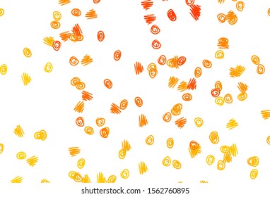 Light Yellow, Orange vector layout with circle shapes. Modern abstract illustration with colorful water drops. Template for your brand book.