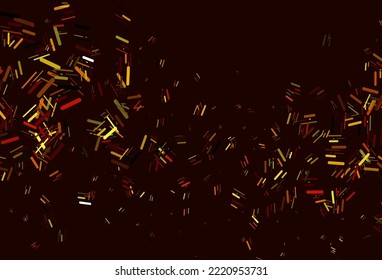 Light Yellow, Orange vector layout with flat lines. Shining colored illustration with narrow lines. Pattern for business booklets, leaflets.