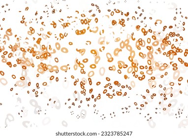 Light Yellow, Orange vector layout with circle shapes. Beautiful colored illustration with blurred circles in nature style. Pattern of water, rain drops.