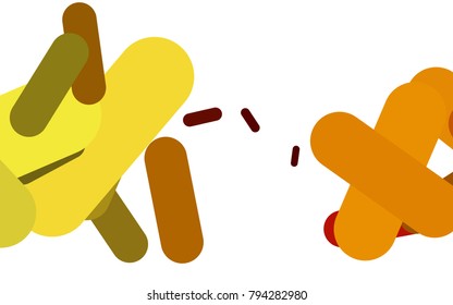 Light Yellow, Orange vector layout with flat lines. Modern geometrical abstract illustration with staves. Best design for your ad, poster, banner.