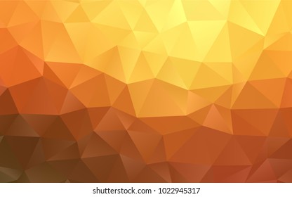 Light Yellow, Orange vector low poly background. Modern geometrical abstract illustration with gradient. The textured pattern can be used for background.