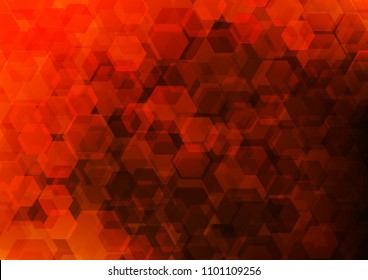 Light Yellow, Orange vector low poly background. Shining illustration, which consist of hexagons. The textured pattern can be used for background.