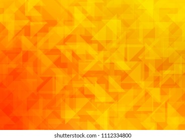 Light Yellow, Orange vector low poly layout. A sample with polygonal shapes. The textured pattern can be used for background.