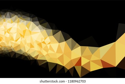 Light Yellow, Orange vector low poly layout. Shining colored illustration in a Brand new style. The polygonal design can be used for your web site.