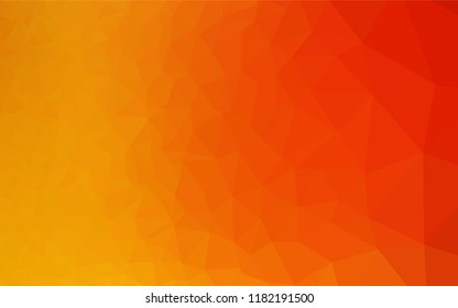 Light Yellow, Orange vector low poly layout. Shining colored illustration in a Brand new style. Triangular pattern for your business design.