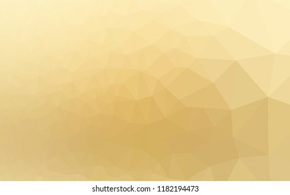Light Yellow, Orange vector low poly cover. Creative illustration in halftone style with gradient. The polygonal design can be used for your web site.