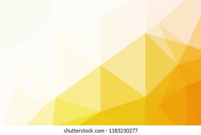 Light Yellow, Orange vector low poly layout. Brand new colored illustration in blurry style with gradient. Brand new style for your business design.