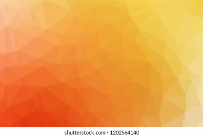 Light Yellow, Orange vector low poly texture. Glitter abstract illustration with an elegant design. The elegant pattern can be used as part of a brand book.