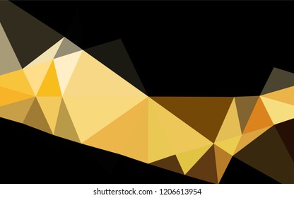 Light Yellow, Orange vector low poly cover. Geometric illustration in Origami style with gradient.  Brand new design for your business.