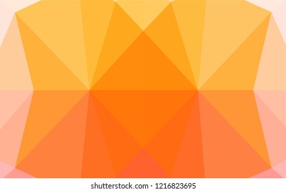 Light Yellow, Orange vector low poly layout. Glitter abstract illustration with an elegant design. The elegant pattern can be used as part of a brand book.