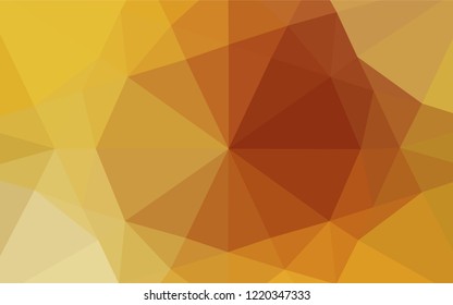 Light Yellow, Orange vector low poly layout. A completely new color illustration in a vague style. The best triangular design for your business.