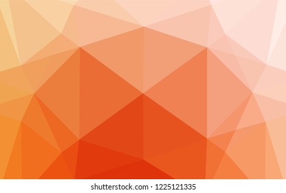 Light Yellow, Orange vector low poly layout. Geometric illustration in Origami style with gradient.  A completely new design for your business.