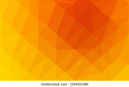 Light Yellow, Orange vector low poly cover. An elegant bright illustration with gradient. Completely new template for your business design.