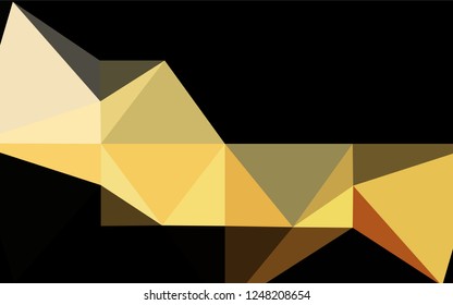 Light Yellow, Orange vector low poly cover. Geometric illustration in Origami style with gradient.  The elegant pattern can be used as part of a brand book.