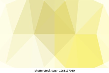 Light Yellow, Orange vector low poly layout. Creative geometric illustration in Origami style with gradient. The best triangular design for your business.