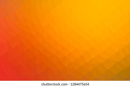Light Yellow, Orange vector low poly layout. An elegant bright illustration with gradient. Template for a cell phone background.