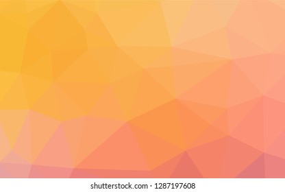 Light Yellow, Orange vector low poly texture. Creative illustration in halftone style with gradient. Brand new style for your business design.