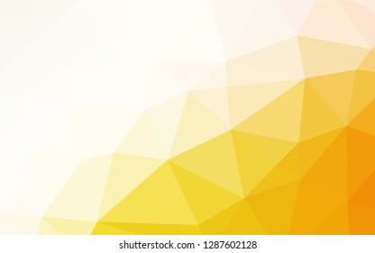Light Yellow, Orange vector low poly texture. Colorful illustration in abstract style with gradient. A completely new template for your business design.