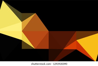 Light Yellow, Orange vector low poly texture. Creative geometric illustration in Origami style with gradient. The textured pattern can be used for background.