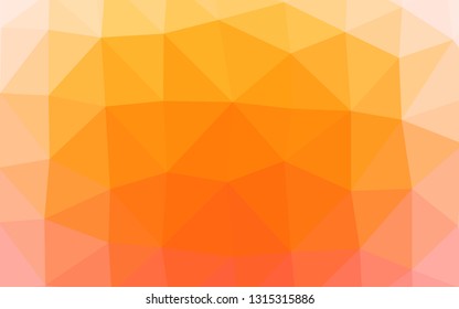 Light Yellow, Orange vector low poly layout. A sample with polygonal shapes. Template for your brand book.